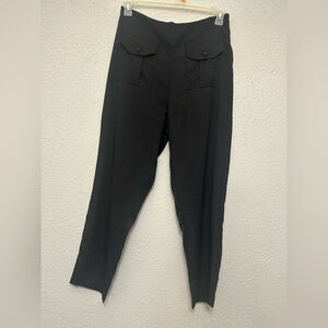 Tailored Black Straight Leg Pants with Smooth Finish